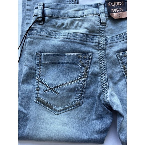 Cultura New York Pants Womens 10 Light Denim Jeans Skinny Mid Rise Super Flex - Picture 8 of 16